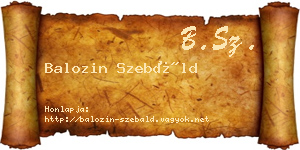 Balozin Szebáld névjegykártya